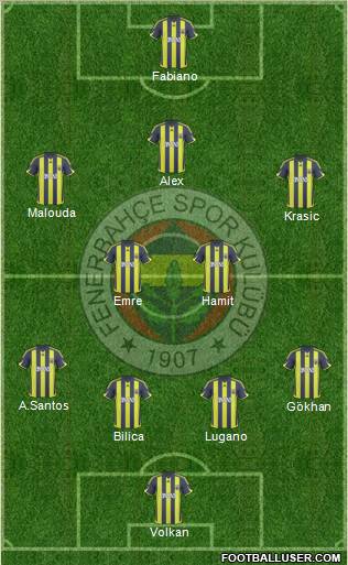Fenerbahçe SK Formation 2010
