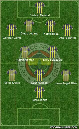 Fenerbahçe SK Formation 2010