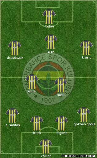 Fenerbahçe SK Formation 2010
