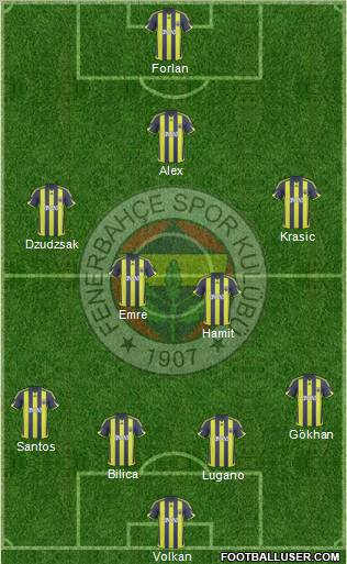 Fenerbahçe SK Formation 2010