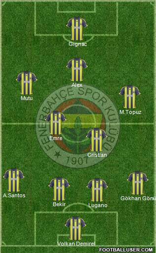 Fenerbahçe SK Formation 2010