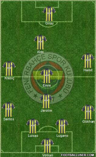 Fenerbahçe SK Formation 2010