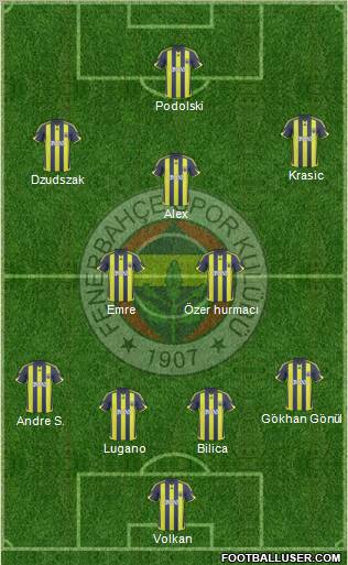 Fenerbahçe SK Formation 2010