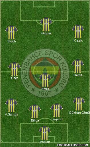 Fenerbahçe SK Formation 2010