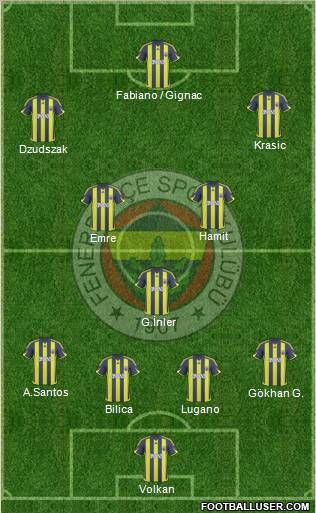 Fenerbahçe SK Formation 2010