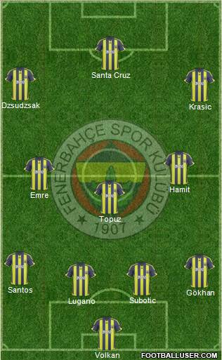 Fenerbahçe SK Formation 2010
