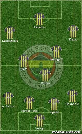 Fenerbahçe SK Formation 2010