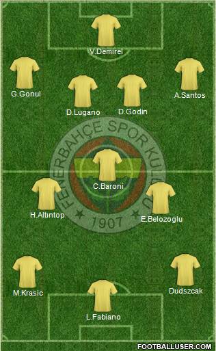 Fenerbahçe SK Formation 2010