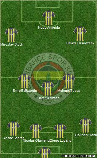 Fenerbahçe SK Formation 2010