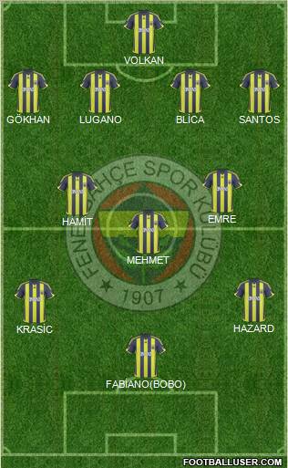 Fenerbahçe SK Formation 2010