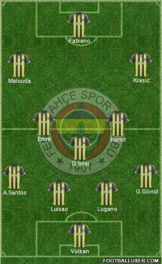Fenerbahçe SK Formation 2010