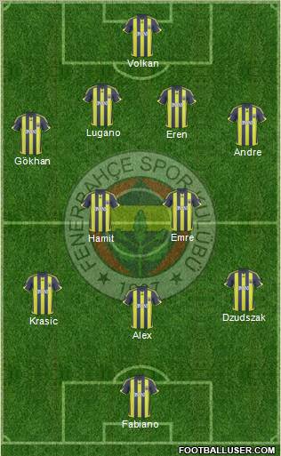 Fenerbahçe SK Formation 2010