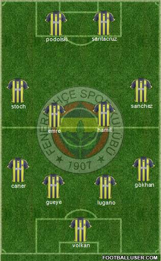 Fenerbahçe SK Formation 2010