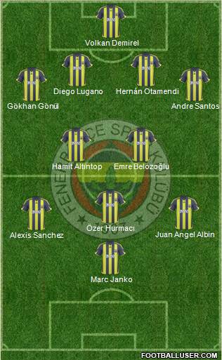 Fenerbahçe SK Formation 2010