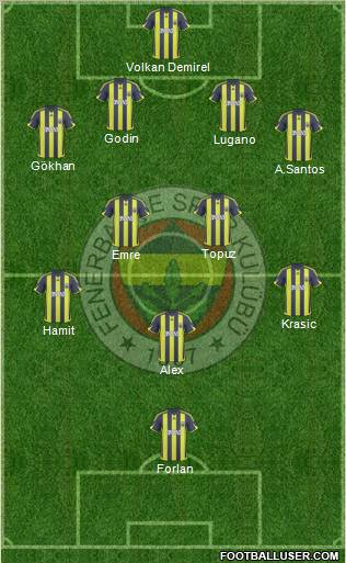 Fenerbahçe SK Formation 2010