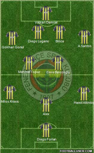 Fenerbahçe SK Formation 2010