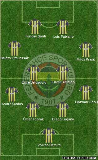 Fenerbahçe SK Formation 2010