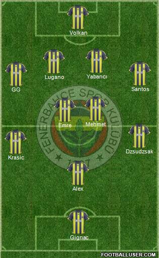 Fenerbahçe SK Formation 2010