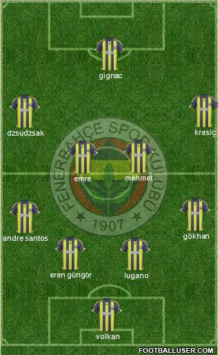 Fenerbahçe SK Formation 2010