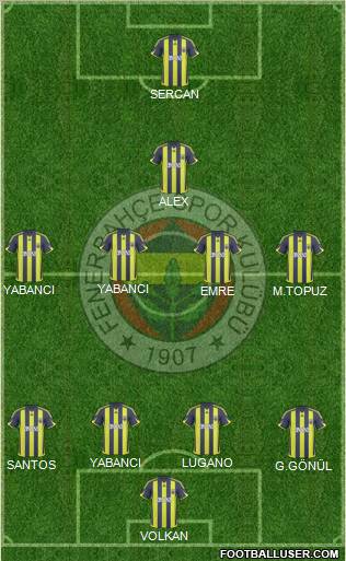 Fenerbahçe SK Formation 2010