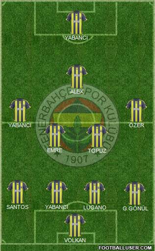 Fenerbahçe SK Formation 2010