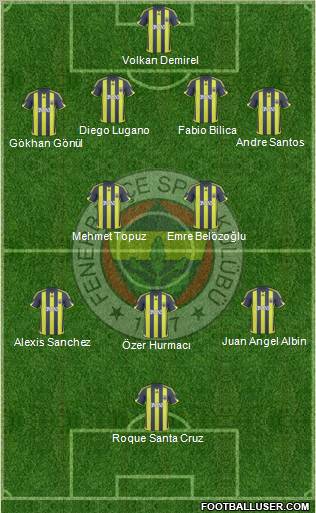 Fenerbahçe SK Formation 2010