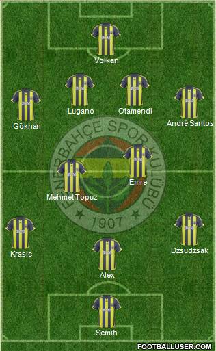 Fenerbahçe SK Formation 2010
