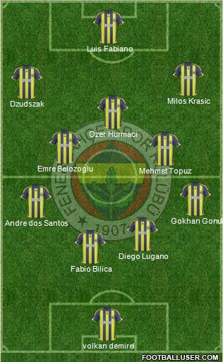 Fenerbahçe SK Formation 2010