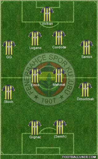 Fenerbahçe SK Formation 2010
