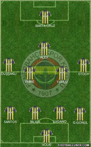 Fenerbahçe SK Formation 2010