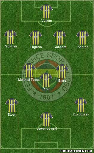 Fenerbahçe SK Formation 2010