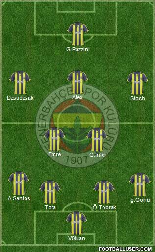 Fenerbahçe SK Formation 2010