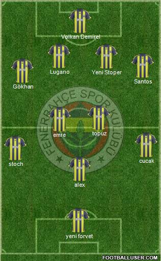 Fenerbahçe SK Formation 2010