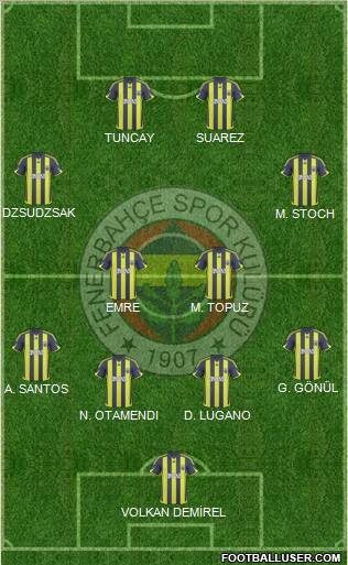 Fenerbahçe SK Formation 2010