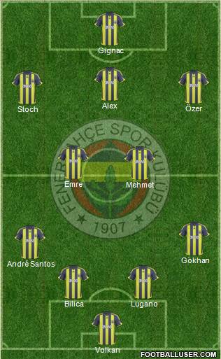 Fenerbahçe SK Formation 2010