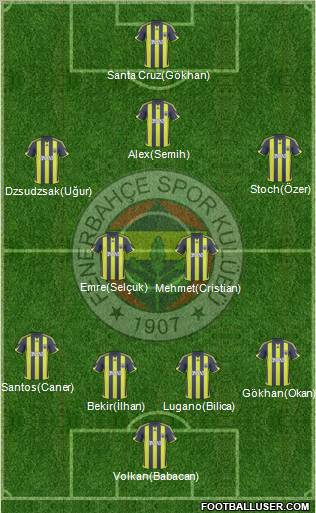 Fenerbahçe SK Formation 2010