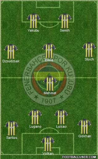 Fenerbahçe SK Formation 2010