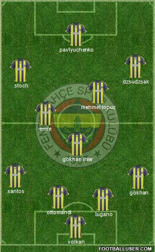 Fenerbahçe SK Formation 2010