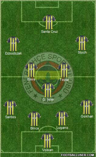 Fenerbahçe SK Formation 2010