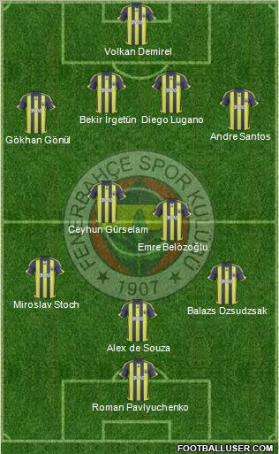 Fenerbahçe SK Formation 2010