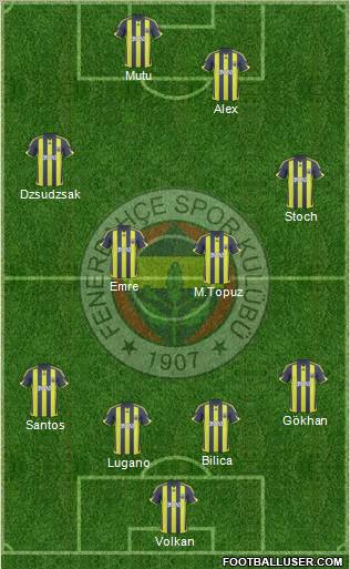 Fenerbahçe SK Formation 2010