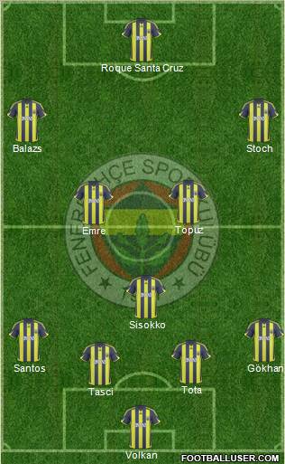 Fenerbahçe SK Formation 2010