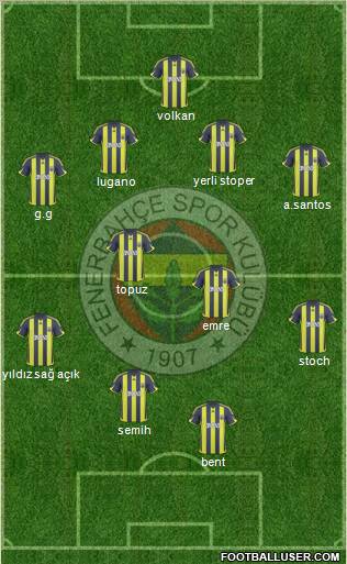 Fenerbahçe SK Formation 2010