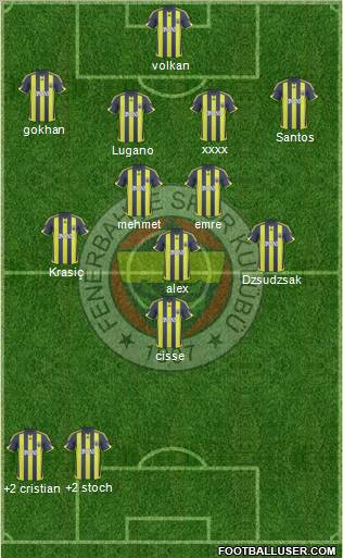 Fenerbahçe SK Formation 2010
