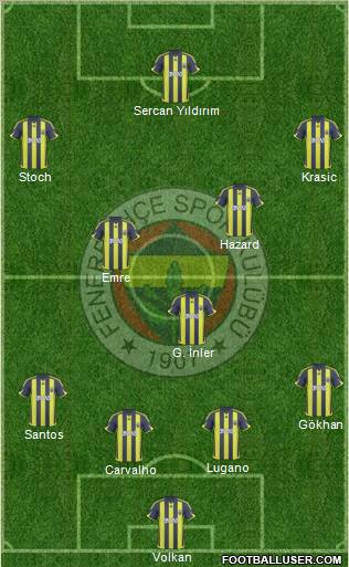 Fenerbahçe SK Formation 2010