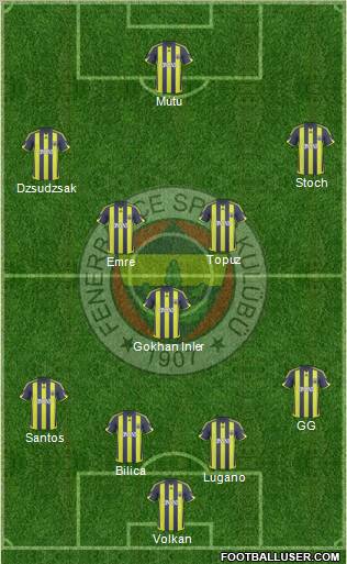 Fenerbahçe SK Formation 2010