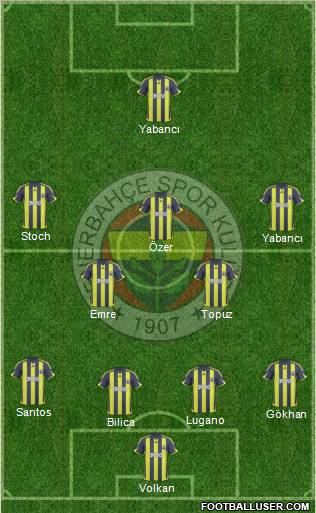 Fenerbahçe SK Formation 2010