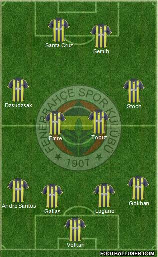 Fenerbahçe SK Formation 2010