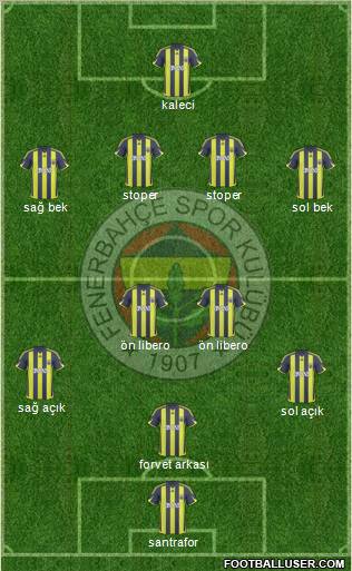 Fenerbahçe SK Formation 2010
