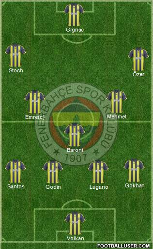 Fenerbahçe SK Formation 2010